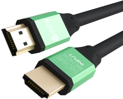 Greenconnect Кабель 1.2m HDMI версия 2.0, HDR 4:2:2, Ultra HD, 4K 60 fps 60Hz/5K*30Hz, 3D, AUDIO, 18.0 Гбит/с, 28/28 AWG, OD7.3mm, тройной экран, черный, AL корпус зеленый Greenconnect HDMI (m) - HDMI (m) 1.2м (GCR-50961)