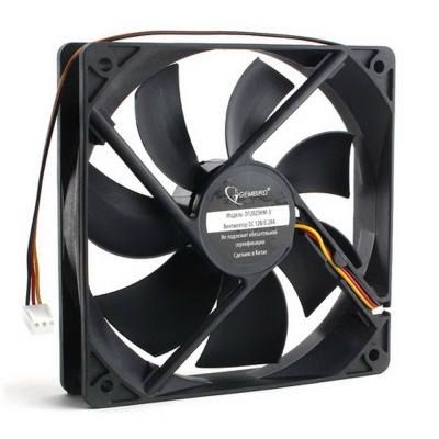 Вентилятор Gembird D12025HM-3 120x120x25, гидродинамический, 3 pin, провод 30 см {60}  (794994)