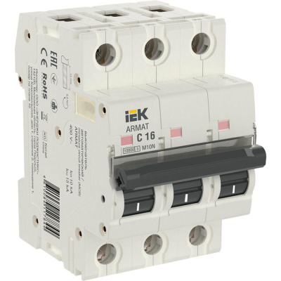 IEK AR-M10N-3-C016 ARMAT Авт. выкл. M10N 3P C 16А