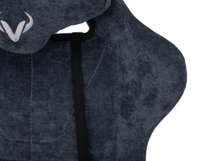 Кресло игровое Бюрократ VIKING KNIGHT Fabric синий Light-27 с подголов. крестовина металл