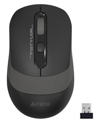 Мышь A4Tech Fstyler FG10S черный/серый оптическая (2000dpi) silent беспроводная USB (4but)