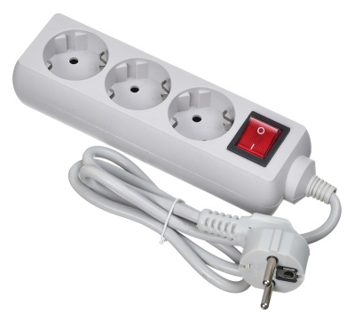 Сетевой фильтр Buro 300SL-1-G 1м (3 розетки) серый (пакет ПЭ)