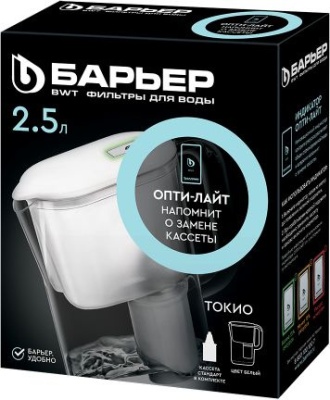 Кувшин Барьер ТОКИО белый 2.5л.