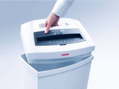 Шредер HSM Securio С14-4х25 (секр.P-4)/фрагменты/7лист./20лтр./скрепки/скобы/пл.карты