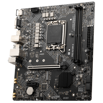 Материнская плата MSI PRO H610M-G H610, LGA1700, 2*DDR5, 1*PCIEx16, 1*PCIEx1, 1*M.2, 4*USB3.2Gen1, 6*USB2.0, 4*SATA3.0, 1G, VGA, DP, HDMI, M-ATX,  BULK
