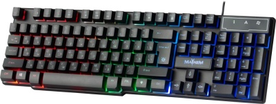 Defender Проводная игровая клавиатура Mayhem GK-360DL RU,RGB подсветка,19 Anti-Ghost Defender Mayhem GK-360DL (45360)