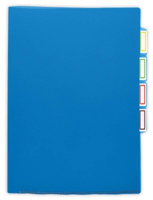 Папка-уголок Бюрократ -E356BLUE 3 уровн. A4 пластик 0.15мм синий